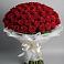 Букет 101 Красная роза Блэк Мэджик в Приводино
