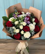 Букет цветов из:  Розы и Альстромерии в Приводино