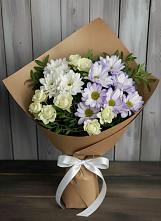 Букет цветов из:  Хризантемы и Розы #REPLACE_PRED# Приводино