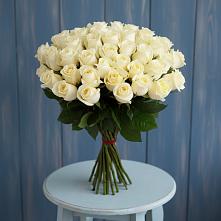 Букет 51 Белая роза Эдлесс Лав в Приводино