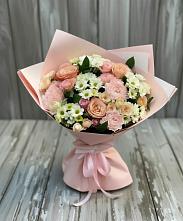 Букет цветов из:  Гвоздики, Розы и Хризантемы в Приводино