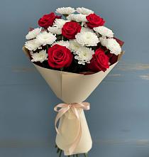 Букет цветов из:  Розы и Хризантемы в Приводино