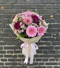 Букет цветов из:  Герберы и Хризантемы в Приводино