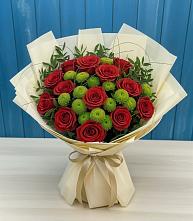 Букет цветов из:  Розы и Хризантемы в Приводино