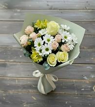 Букет цветов из:  Альстромерии, Розы и Хризантемы в Приводино