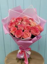Букет 15 Розовых роз Равель в Приводино